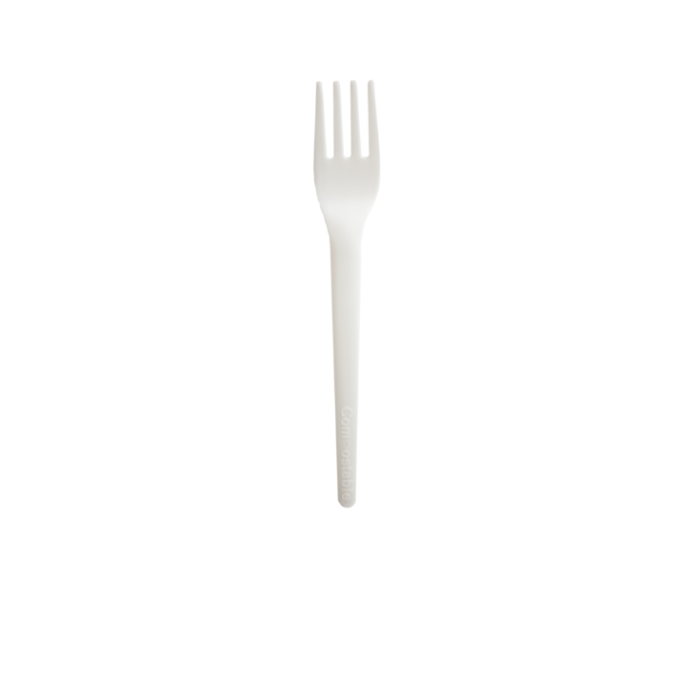 Forchetta compostabile in cpla 16,5 cm confezione da 50 pezzi - Brenta