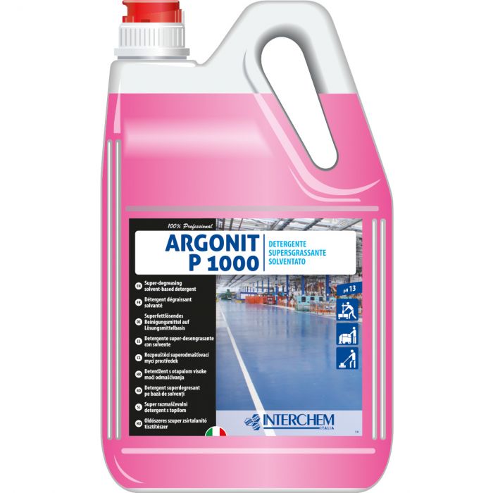 INTERCHEM ARGONIT P 1000 SOLVENTATO detergente supersgrassante con solvente 5 litri