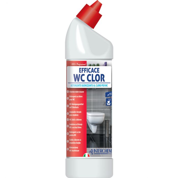 INTERCHEM EFFICACE WC CLOR Disincrostante igienizzante per wc al cloro 750 ml