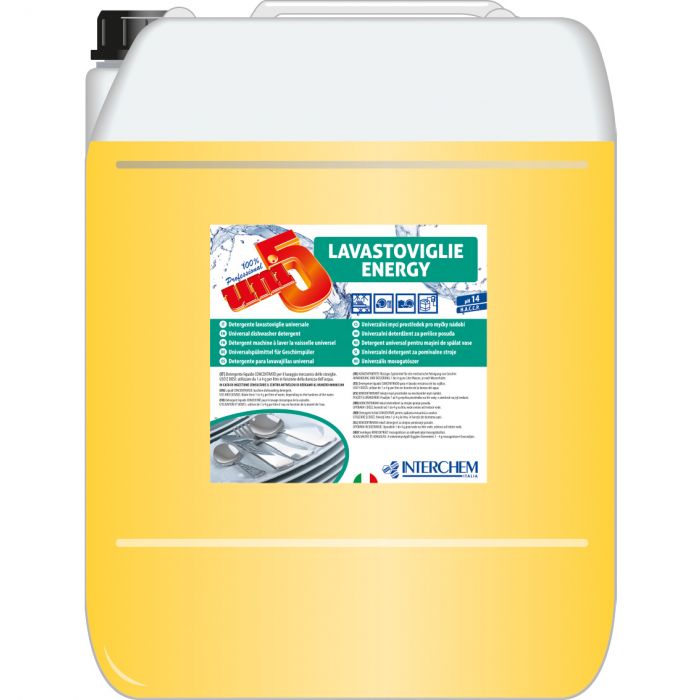 INTERCHEM UNI5 LAVASTOVIGLIE ENERGY detergente lavastoviglie concentrato professionale 25 kg