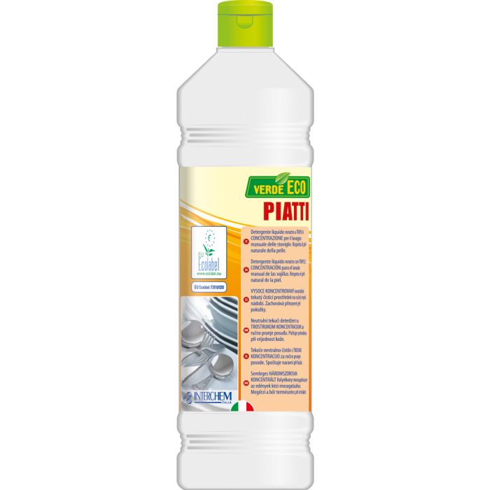 INTERCHEM VERDE ECO PIATTI detergente per piatti concentrato biodegradabile 1 litro