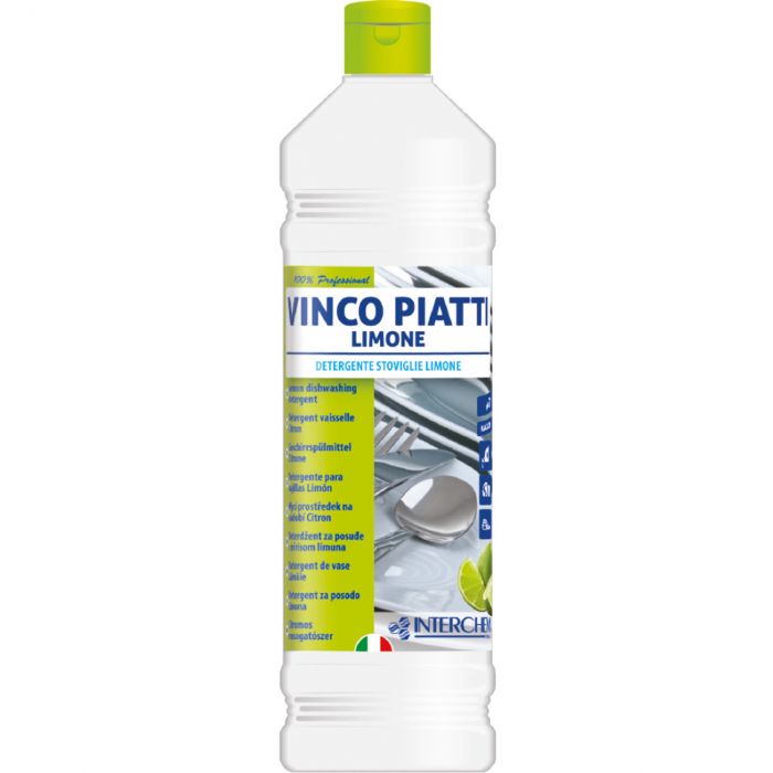 INTERCHEM VINCO PIATTI LIMONE detergente concentrato per piatti al limone 1 litro
