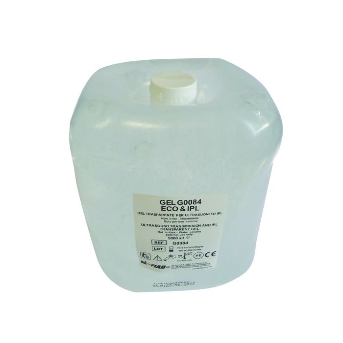 Fiab Gel per ultrasuoni trasparente 5 litri con bottiglia 250 ml 