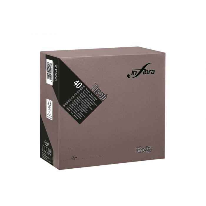 Infibra Tissù tovagliolo cacao 2 veli 38 x 38 cm 40 pezzi