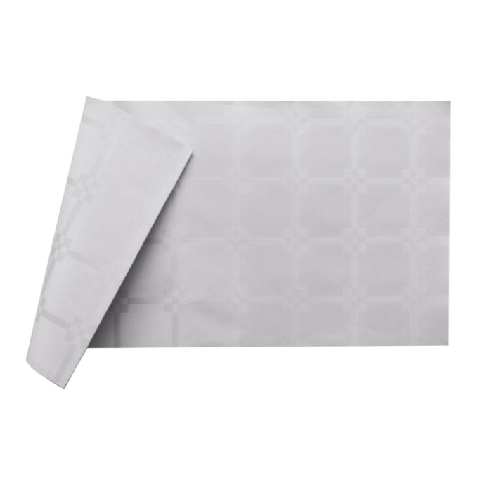 Infibra tovaglia bianca damascata 100 x 100 cm 50 pezzi