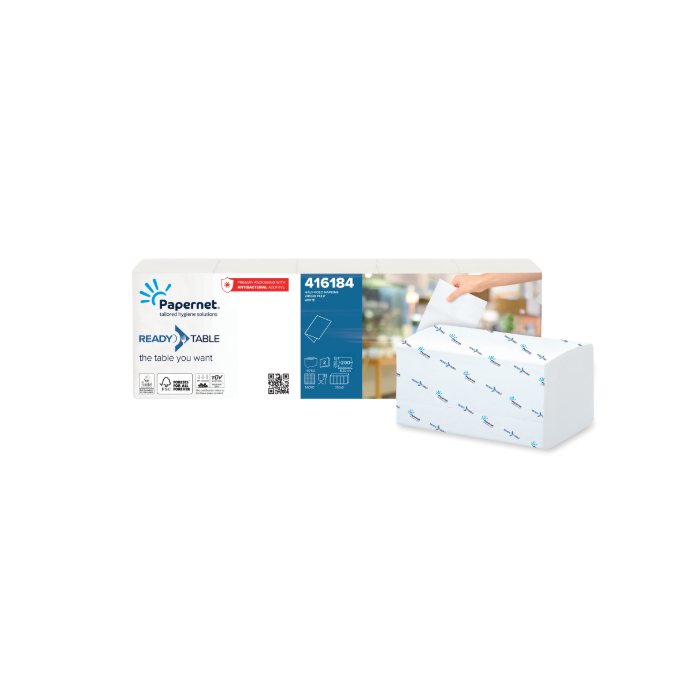 Papernet 416184 - Tovaglioli Interfogliati 2 veli 21,6x16,6cm cartone da 8000 pezzi (40 conf. da 200 pezzi)