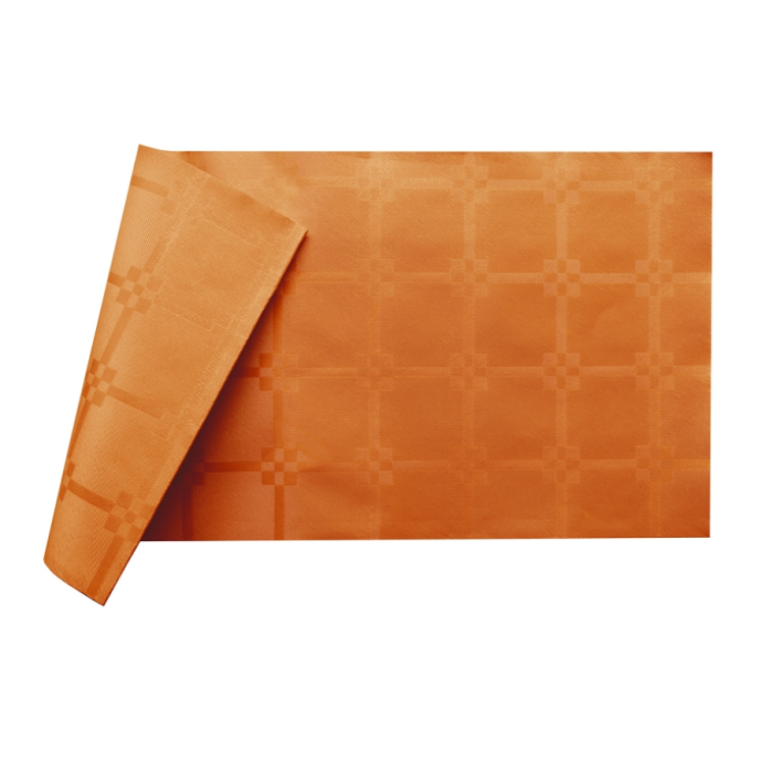 Infibra tovaglia arancio damascata 100 x 100 cm 50 pezzi