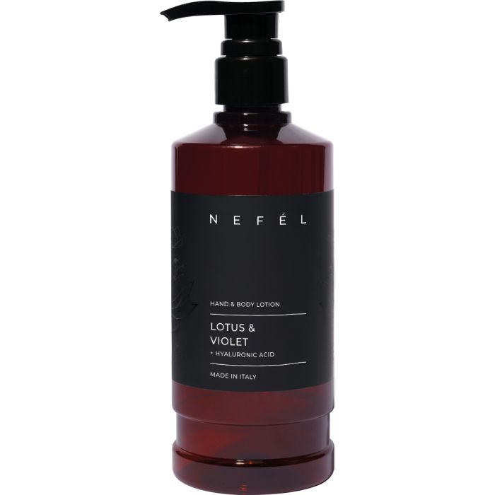 NEFÉL LOTUS & VIOLET HAND & BODY LOTION crema per mani e corpo in flacone da 480 ml