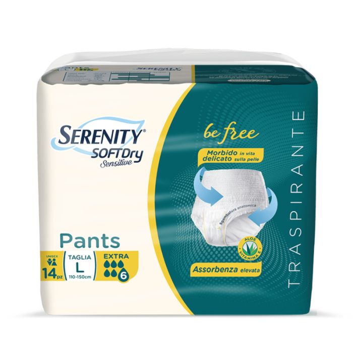 Serenity Pants SoftDry Sensitive Be Free Extra taglia L confezione 12 pezzi