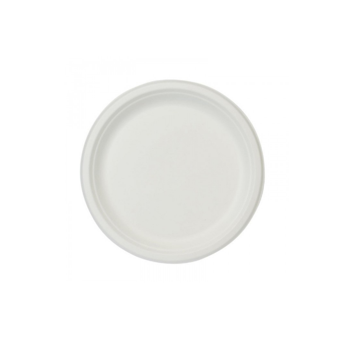 Piatti in polpa di cellulosa monouso tondi 18 cm 50 pezzi