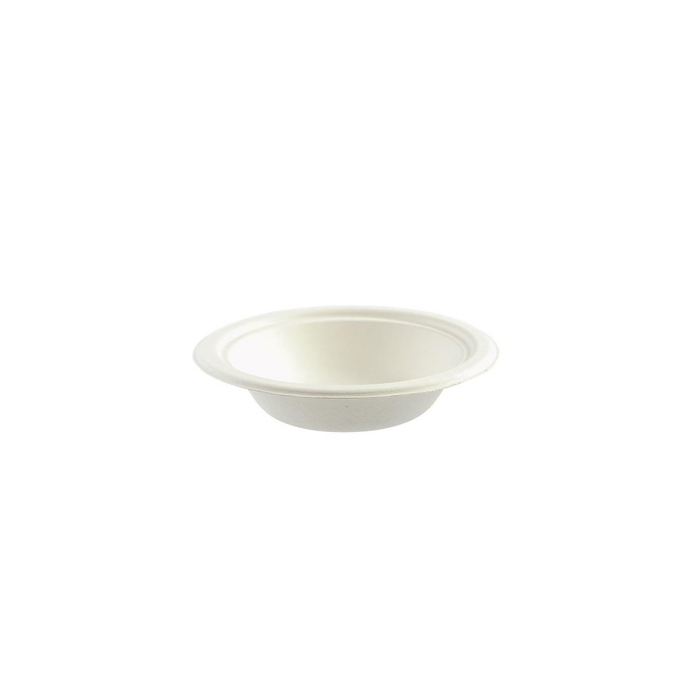 Piatti in polpa di cellulosa fondi diametro 18 cm 400 ml/13.5 oz conf. 50 pezzi