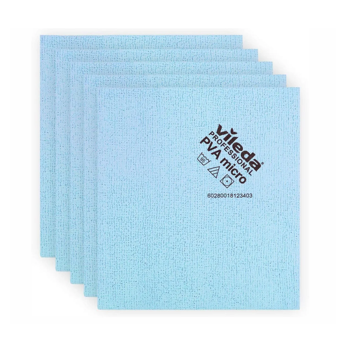 Vileda panno PVAmicro blu - panno in microfibra 38 x 35 cm conf. 5 Pezzi