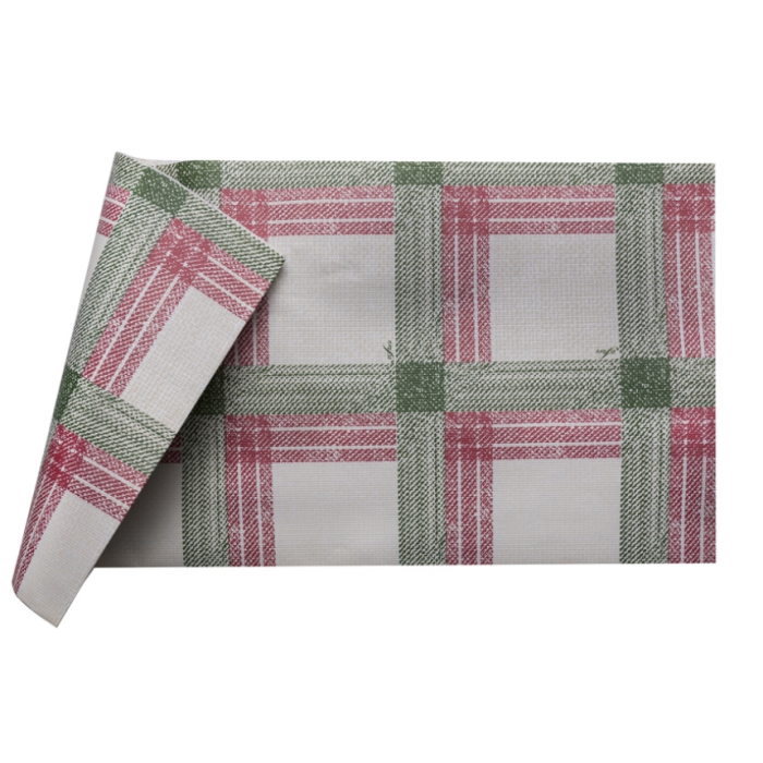 Infibra tovaglia carta scozzese v. scuro/rosso 100 x 100 cm 50 pezzi
