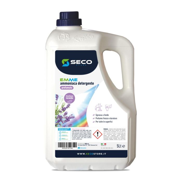 Secostore Emme Ammoniaca detergente profumazione Freschezza Lavanda 5 lt 