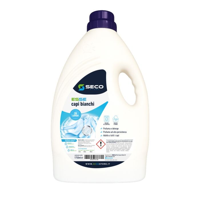Secostore Esse Capi Bianchi detersivo lavatrice 1750 ml