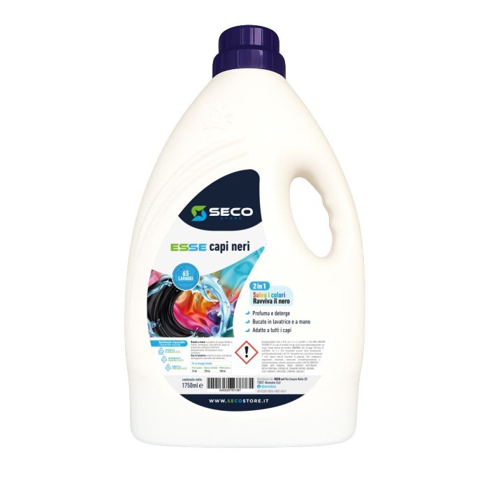 Secostore Esse Capi Neri e Colorati detersivo lavatrice 1750 ml 