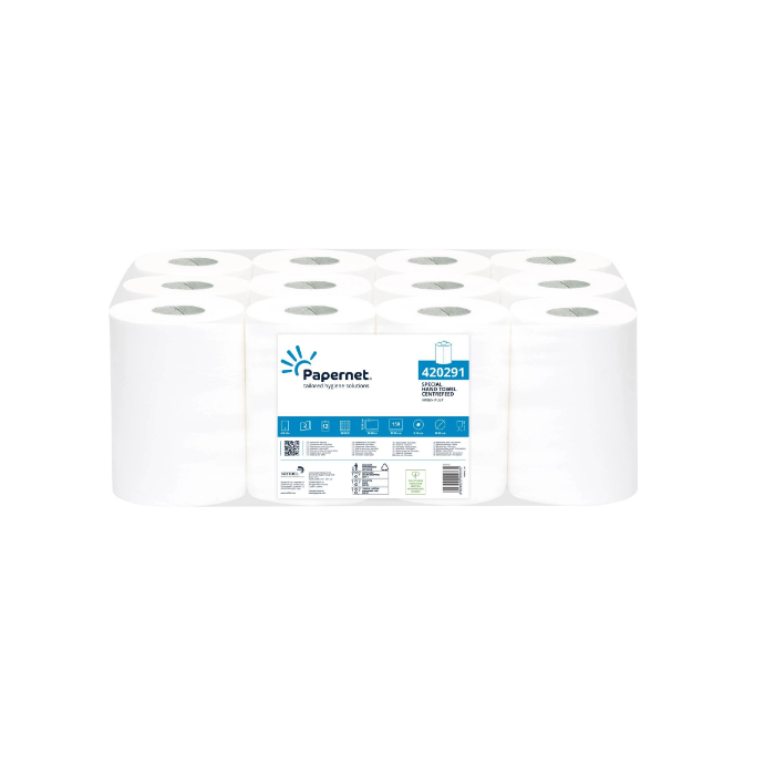 Papernet 420291 rotolo asciugatutto 158 strappi 60 metri conf. 12 rotoli 2 veli 
