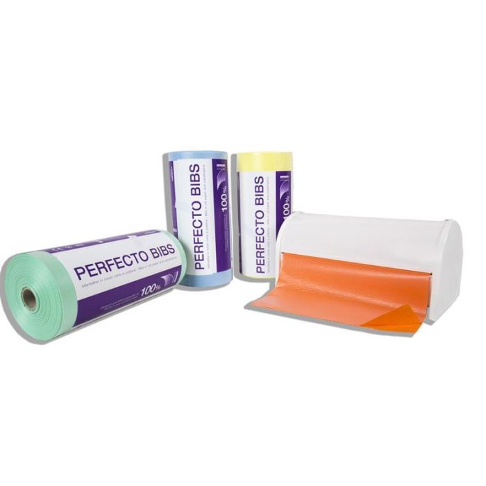 Mantella da dentista in plastica 50x60cm - Vari colori - 80 strappi - Dispotech
