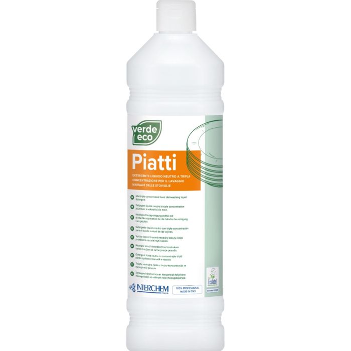 INTERCHEM VERDE ECO PIATTI detergente per piatti concentrato biodegradabile 1 litro