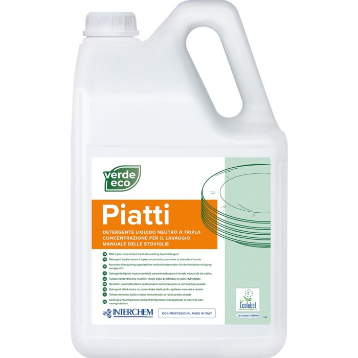 INTERCHEM VERDE ECO PIATTI detergente per piatti concentrato biodegradabile 5 litri