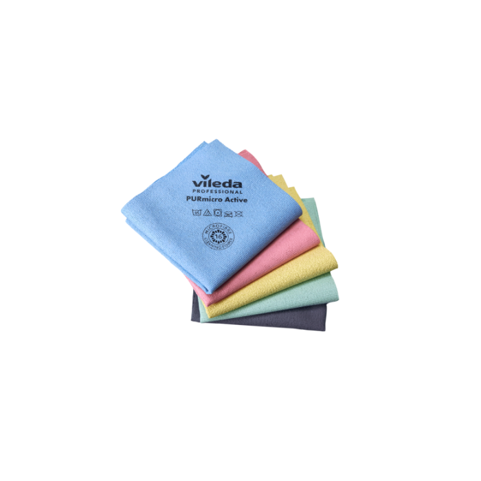 Vileda panno PURmicro Active verde 35×38 cm conf. 5 pezzi