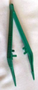 Pinzetta Con Paletta Larga E Curva – Confezione Singola Sterile – Lunghezza 12 Cm