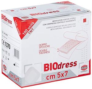 Rays Biodress Medicazione adesiva sterile in tnt 5 x 7 cm conf. 100 pezzi