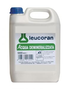 Acqua distillata - Acqua demineralizzata 5 litri - Leucoran