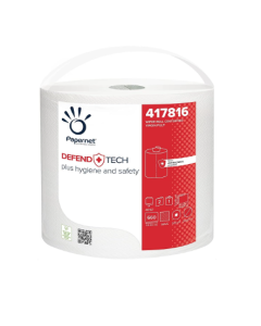 Bobina di carta antibatterica 2 veli 660 strappi Papernet Defend Tech