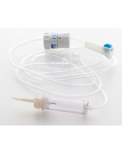 Deflussore con punto di infusione ad Y luer look con regolatore di flusso graduato 5-250 ml/h in busta sterile