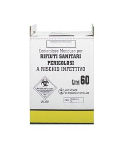 Contenitore per rifiuti sanitari speciali in cartone 60 litri 