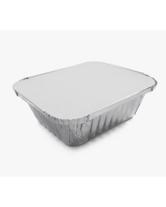 Vaschetta alluminio 1 Porzione con coperchio 50 pezzi R8L - Compak