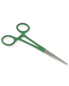 Pinza emostatica retta in acciaio inox anelli verdi 16 cm Gima