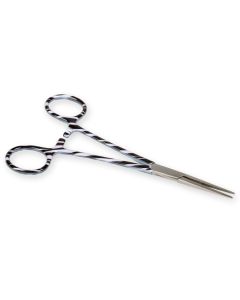 Pinza emostatica retta in acciaio inox anelli fantasia zebra 16 cm Gima