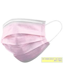 Mascherine Chirurgiche filtranti IIR rosa adulti Gisafe Gima Conf. 50 pezzi