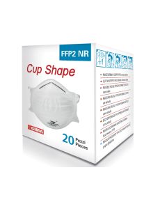 Mascherine FFP 2 a conchiglia CUP SHAPE senza valvola Gima conf. 20 pezzi