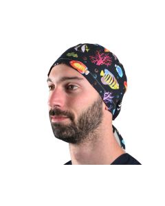 Cappellino chirurgico sala operatoria fantasia reef taglia M Gima