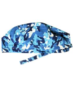 Cappellino chirurgico sala operatoria fantasia militare blu taglia M Gima