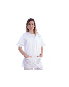 Casacca medica bianca in cotone/poliestere unisex taglia M Gima