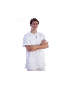 Casacca medica bianca in cotone/poliestere unisex taglia L Gima
