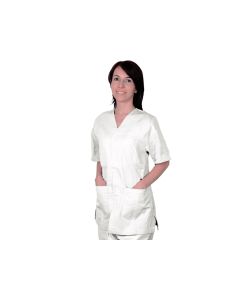 Casacca con bottoni bianca in cotone/poliestere unisex taglia S Gima