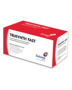 Sutura ass. Trusynth Fast calibro 3/0, curva 1/2, ago 22 mm, lung. 70 cm, incolore, conf. 12 pezzi