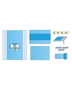 Set chirurgico ortopedico artroscopia ginocchio, sterile, in TNT, conf. 8 pezzi