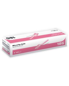 Ago ipodermico di sicurezza 18G 1,2 x 38 mm sterile monouso confezione da 100 pezzi Rays MICROTIP/SAFE