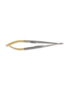 PORTA AGHI CASTROVIEJO IN TUGSTENO RETTO 14 cm punte zigrinate Gima