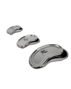 BACINELLA RENIFORME IN ACCIAIO INOX CON COPERCHIO 247x122x43 mm