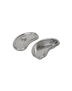 BACINELLA RENIFORME IN ACCIAIO INOX CON COPERCHIO 200x95x35 mm
