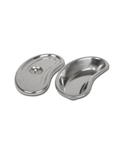 BACINELLA RENIFORME IN ACCIAIO INOX CON COPERCHIO 247x122x43 mm