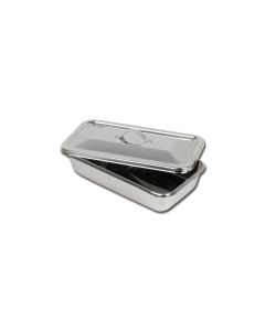 VASSOIO CON COPERCHIO IN ACCIAIO INOX 223x126x45 mm