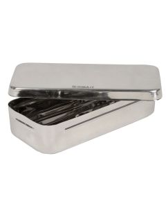 SCATOLA PORTASTRUMENTI IN ACCIAIO INOX 18x8x4 cm 